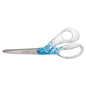 Fiskars Premier Contoured Home Office Scissors - 3.50 Cutting Length - 8  Overall Length - Straight - Stainless Steel - Pointed Tip - Stainless Steel